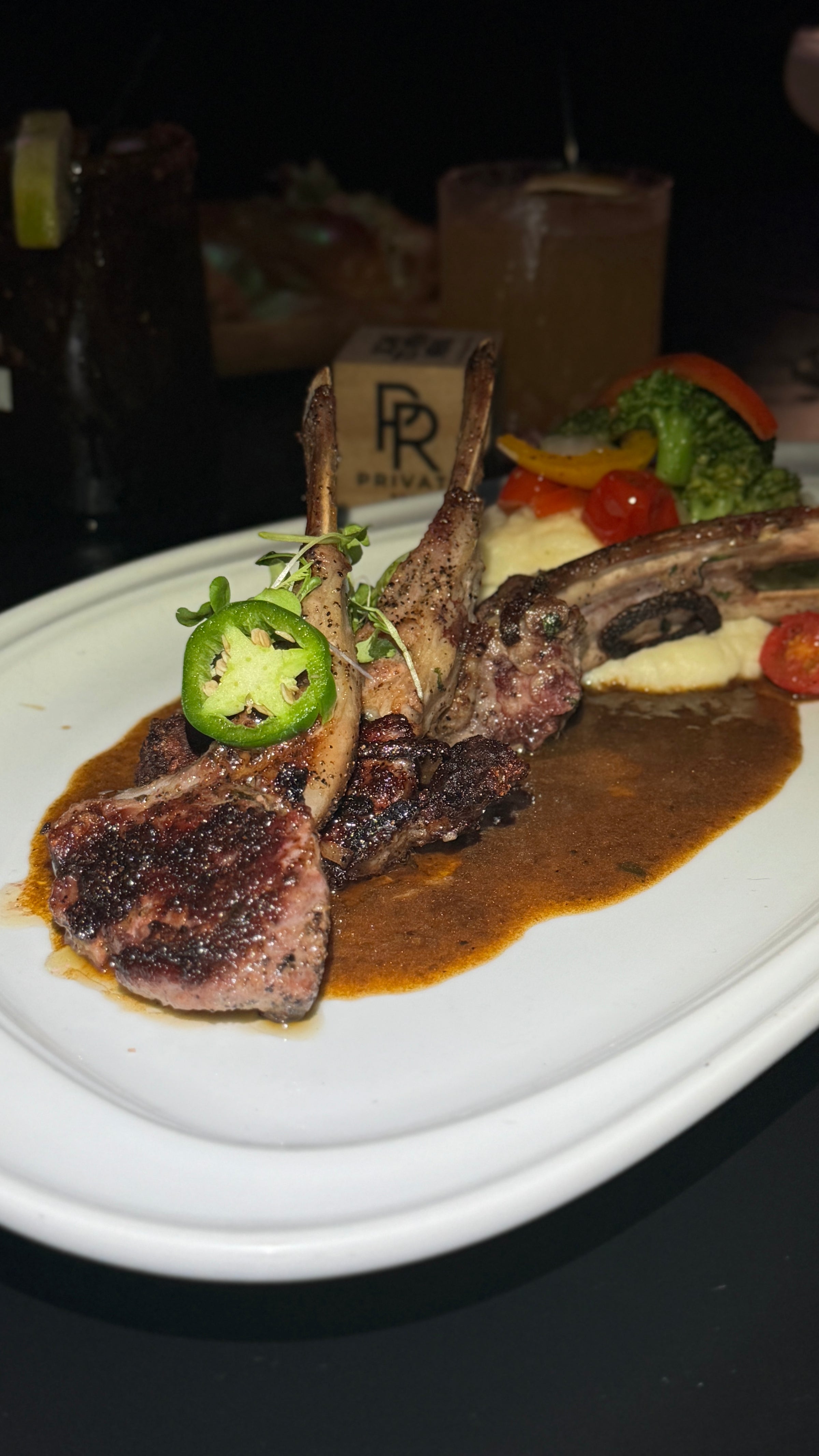 Dinner transforms after dark